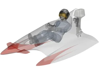 Mini Hydroplane 3D Model preview