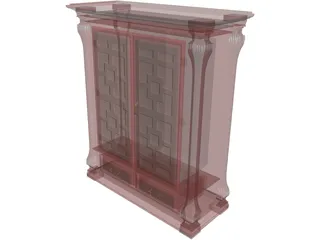 Bedroom Armoire 3D Model preview