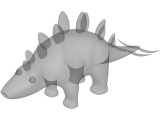 Stegosaurus Toy 3D Model preview