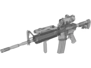 M4A1 Elcan 3D Model preview