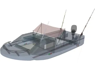 Fishing Boat 3D Model preview