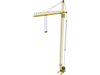 Tower Crane 3D Model preview