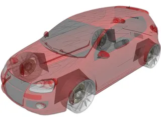 Volkswagen Golf 5 GTI 3D Model preview