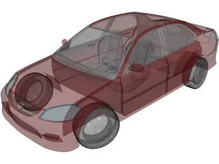 Honda Civic (2005) 3D Model preview