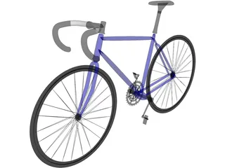 Bike Road 3D Model preview