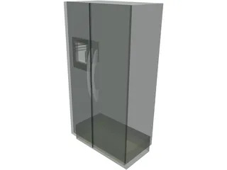 Fridge 2 Door 3D Model preview