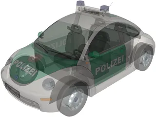 Volkswagen Beetle Polizei 3D Model preview