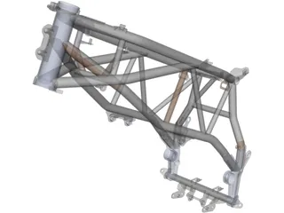 KTM 950 Rally LC8 Frame 3D Model preview