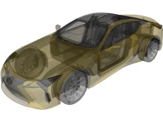 Lexus LC 500 (2017) 3D Model preview