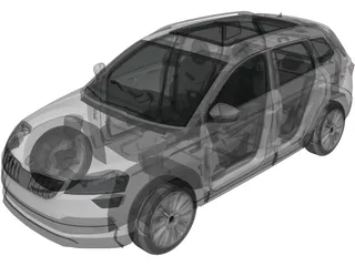 Skoda Karoq (2018) 3D Model preview