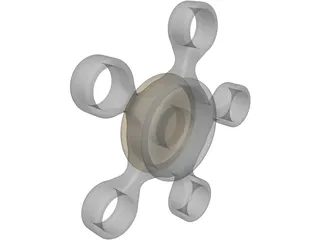 Fidget Spinner 3D Model preview