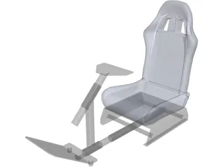 Simracing Cockpit 3D Model preview