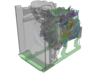 Volvo TAD570VE Engine 3D Model preview