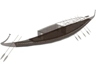 Egypt Boat 3D Model preview