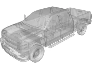 Chevrolet Silverado HD Crewcab Standard Bed (2011) 3D Model preview