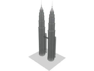 Petronas Towers 3D Model preview