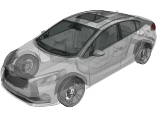 Kia Cerato Forte (2014) 3D Model preview