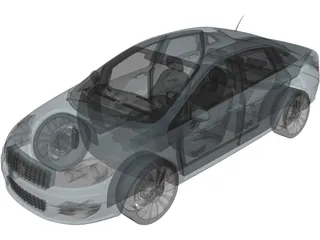 Fiat Linea (2007) 3D Model preview