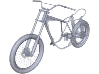 Bultaco Pursang Bike Frame 3D Model preview