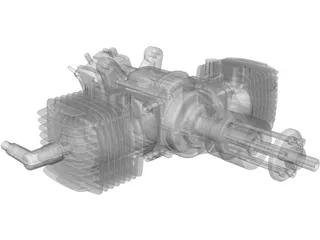 ZDZ 112cc Engine 3D Model preview