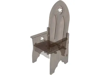 Medieval Chair 3D Model preview
