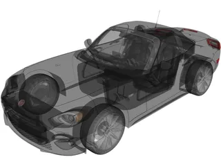 Fiat 124 Spider (2017) 3D Model preview