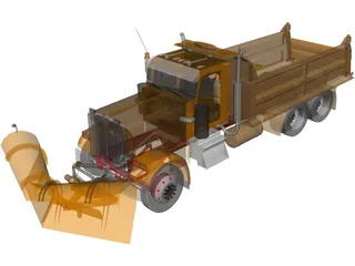 Kenworth Snow Plow 3D Model preview
