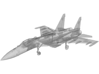 Sukhoi Su-37 Flanker 3D Model preview