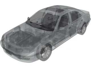 Peugeot 406 3D Model preview