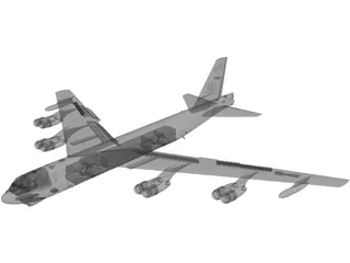 Boeing B-52 Stratofortress 3D Model preview
