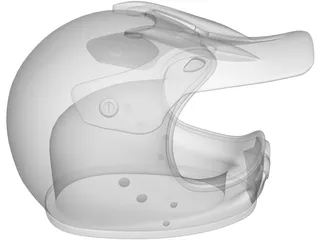 Helmet Motorbike 3D Model preview