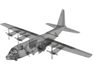 Lockheed AC-130 Spooky 3D Model preview