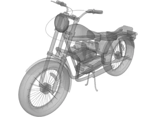 Yamaha SR125 3D Model preview