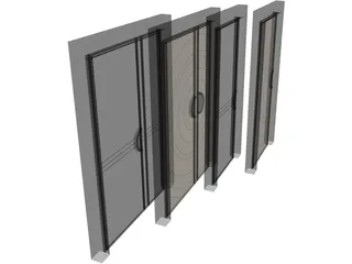 Art Deco Doors 3D Model preview