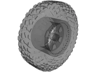 BF Goodrich Krawler TA Tire 3D Model preview