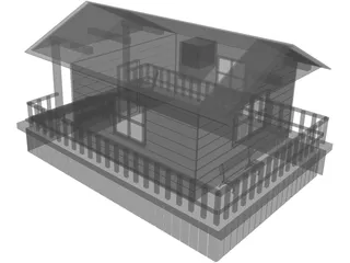 Hunter Cabin 3D Model preview