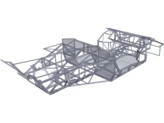 Lamborghini Diablo/Murcielago Kit-Car Chassis 3D Model preview