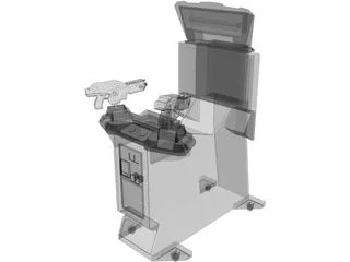 Game Cabinet 3D Model preview