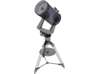 Schmidt-Cassegrain Telescope 3D Model preview