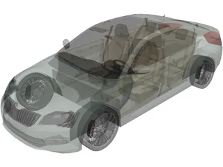 Skoda Superb (2017) 3D Model preview