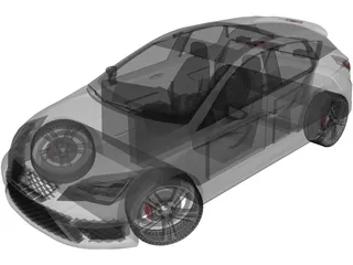 Seat Leon Cupra (2015) 3D Model preview