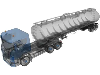 Scania R730 Tanker 3D Model preview