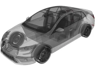 Renault Megane Sedan (2017) 3D Model preview