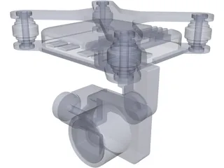 DJI Phantom Gimbal 3D Model preview