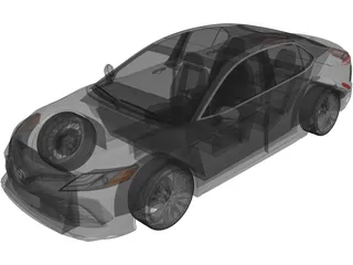 Toyota Camry Hybrid (2018) 3D Model preview