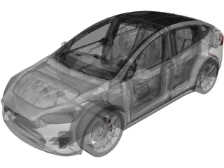 Tesla Model X (2017) 3D Model preview
