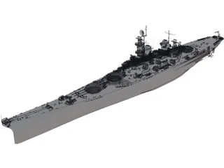 Iowa-class Battleship 3D Model preview
