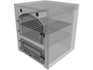 Wood Oven 3D Model preview