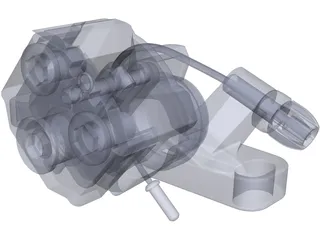 Disc Brake Caliper 3D Model preview