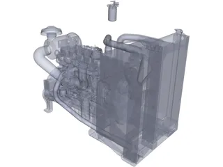 Cat C6.6 Engine 3D Model preview